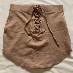 WOMENS TAN FOREVER 21 SKIRT [SMALL]